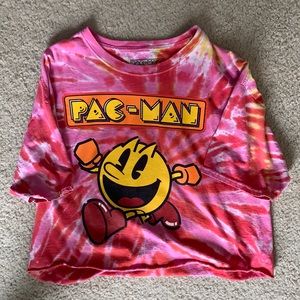 Tie dye Pac-Man crop top. Size large.